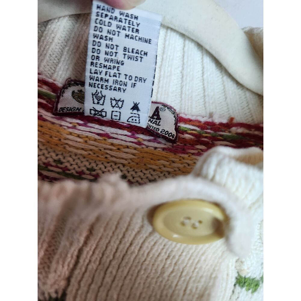 Tiara International vtg button front cardigan sweater sz M cottagecore Y2K - Picture 5 of 8